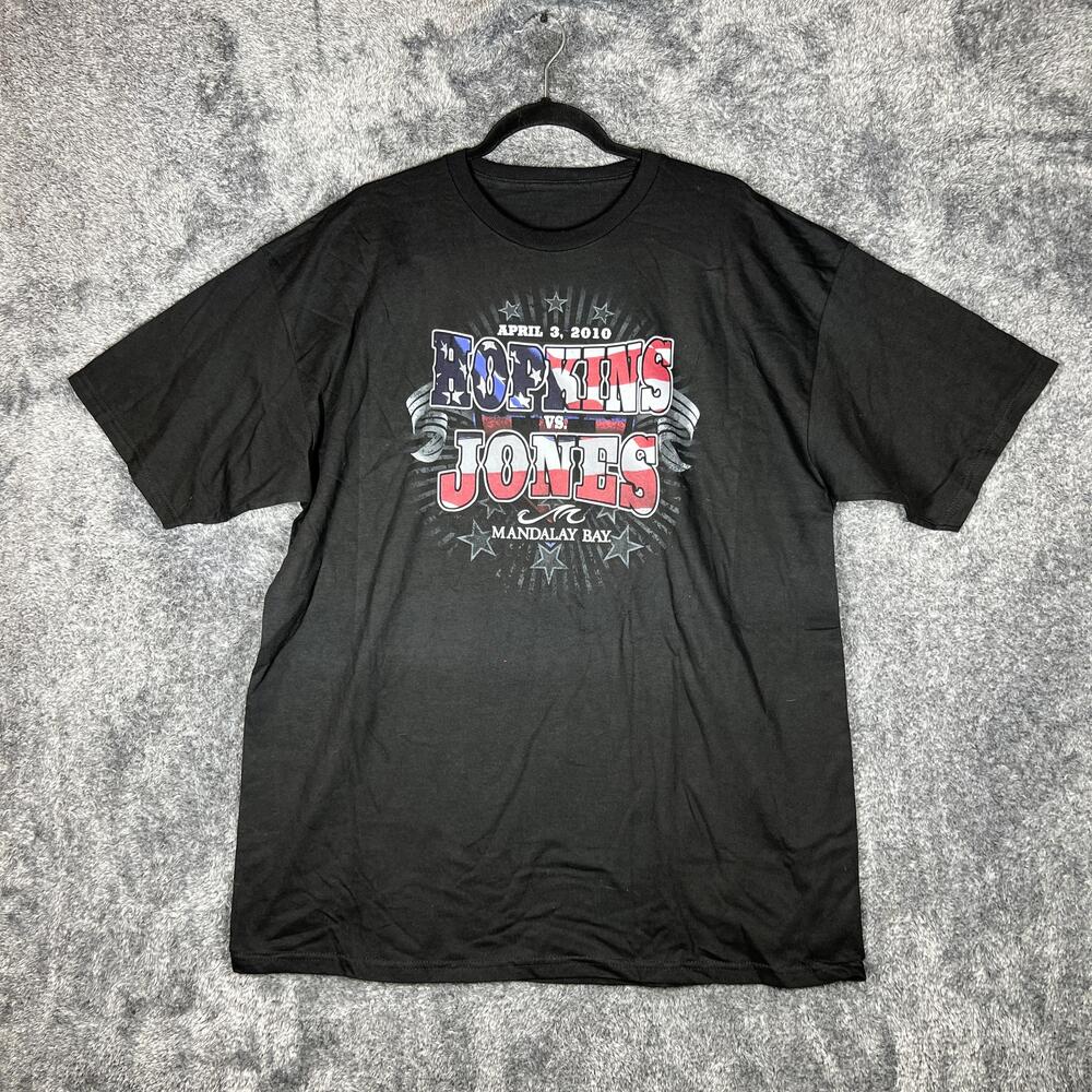 Hopkins Vs Jones Shirt Mens XL Black Boxing Mandalay Bay April 3 2010 Fight